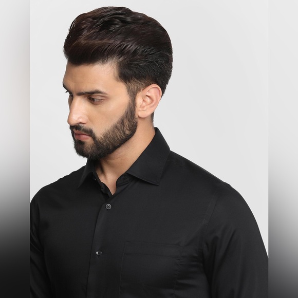 BlackBerry Black Formal Shirt India Slim Large Button Down - Picture 4 of 16